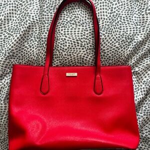 Kate spade red tote bag